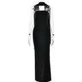 Spring Tube Top Cinched Waist Women Dress Elegant Ribbon Backless Sexy Sheath Dress