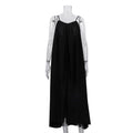 Women Clothing Fashionable Sleeveless Cami Dress Simple Graceful Backless Loose Black Dress