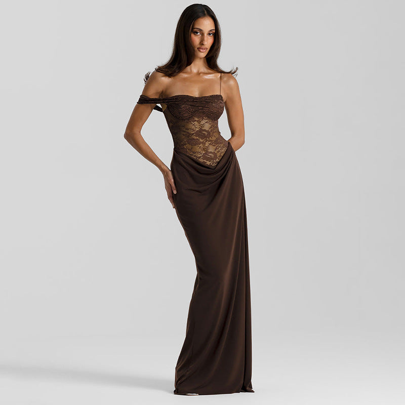 Women Clothing Summer Sexy Sexy Strap Lace Dress