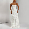 Summer Women Clothing Sexy Strap Chiffon Elegant Backless Evening Dress