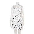 Elegant Expensive Tube Top Dress Loose Polka Dot Printed Short Dress with Scarf