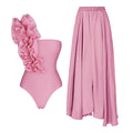Three Dimensional Decoration Sexy Swimsuit Women Vacation Beach Two Piece Sets