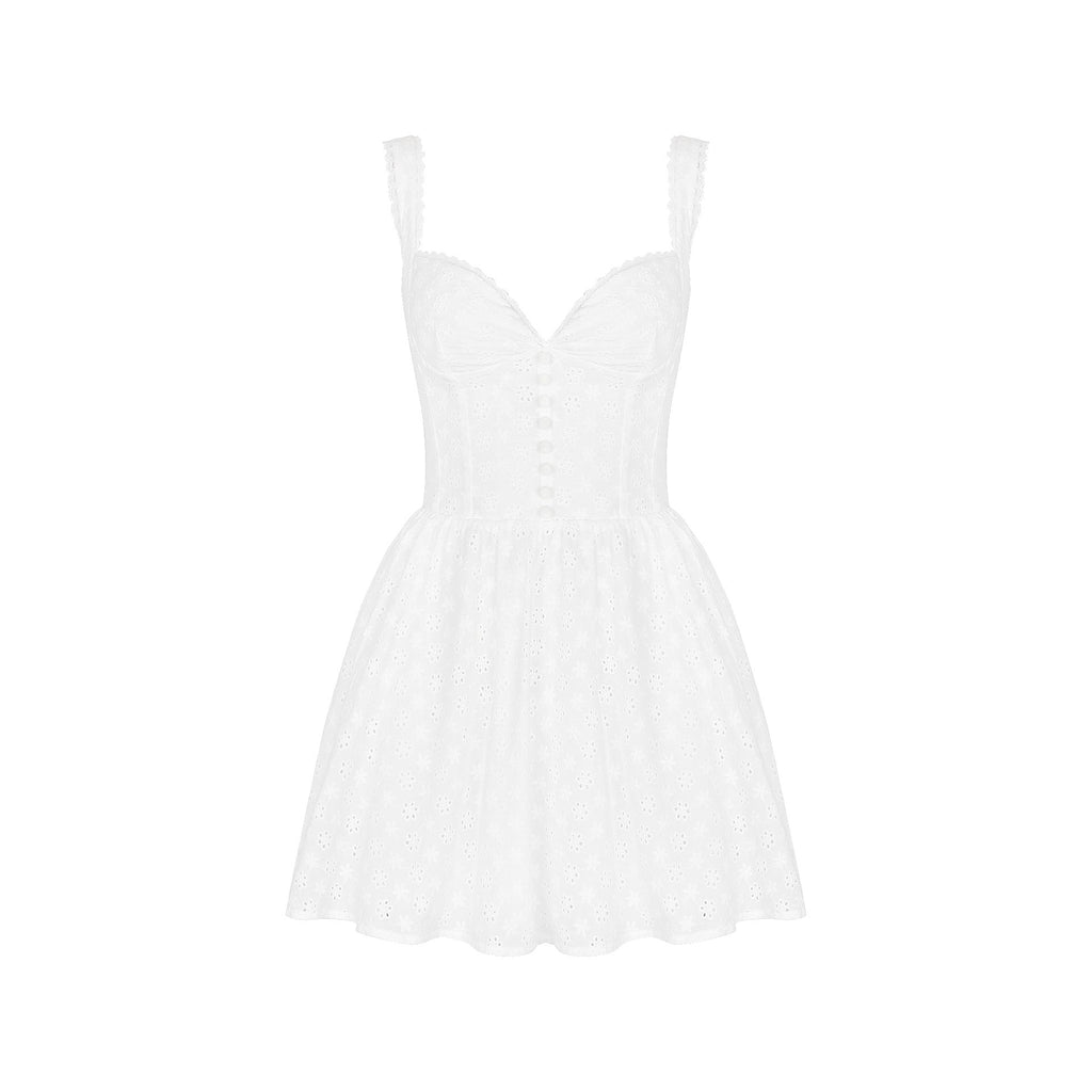 Dress Sexy V neck Lace Strap Dress Sexy White with Printed Pattern Sexy Women Clothing