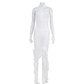 Women Clothing Tube Top Sexy Wooden Ear Stitching Non Ribbon Dress Swing Mesh Sheath Dress Women