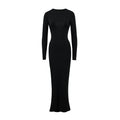 Slim Fit Long Sleeve Backless Sexy Hip Bag Dress