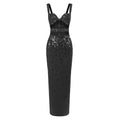 Women Clothing Handmade Embroidered Beads Sling Slim Sheath Dress Tight Bandage Dress Formal Dress