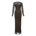 Autumn Winter Women Sexy Lace Slim V neck Tube Top Dress Cardigan Long Sleeve Set Women