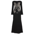 Arrival Dark Street Retro Printed Sexy Long Sleeved Dress Women Split Niche Dress