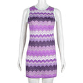 Women Clothing Spring Pattern Print round Neck Contrast Color Sexy Dress