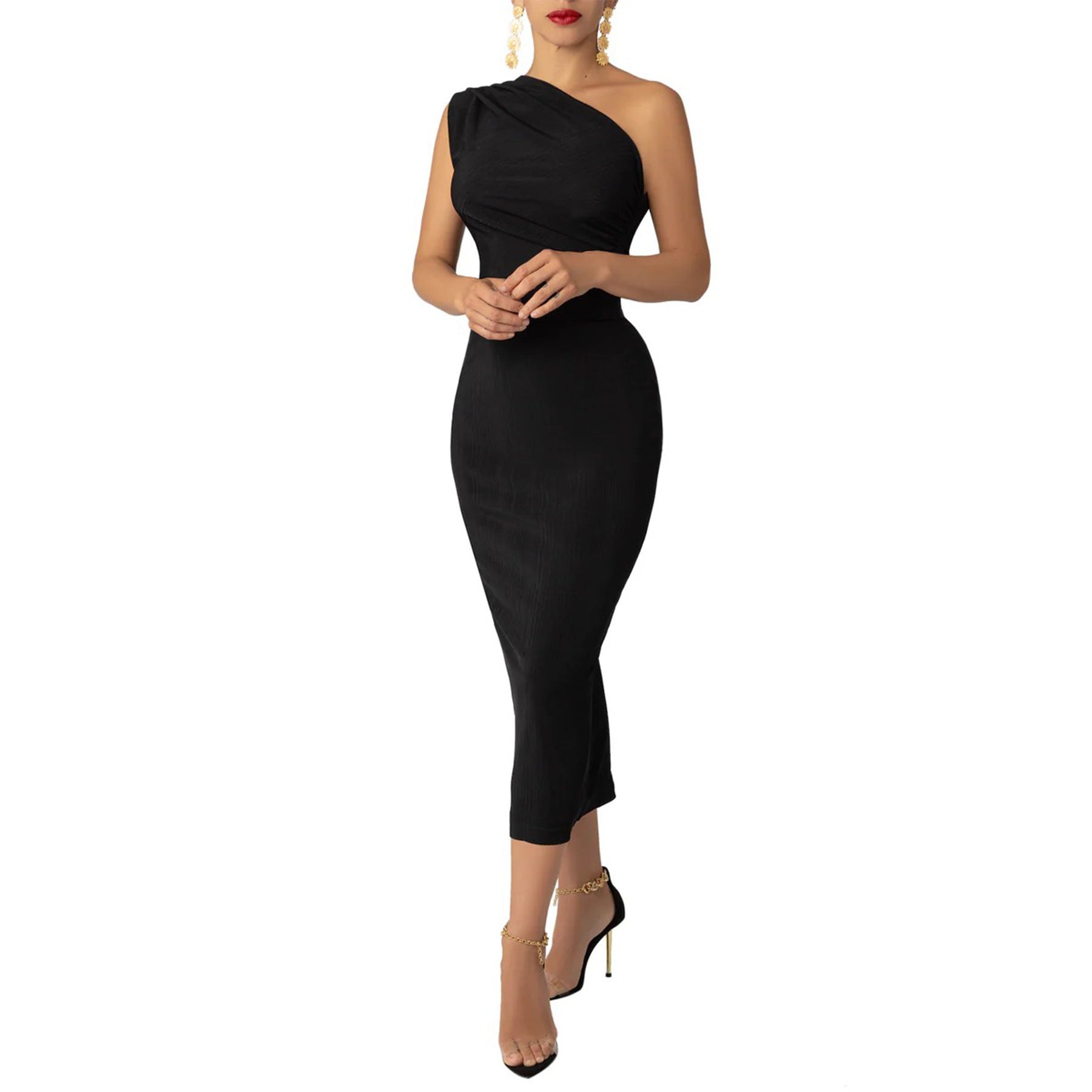 Supply Women Wear One Shoulder Backless Dress
