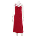 Arrival Solid Color Tube Top High Waist Backless Suspender Sheath Dress