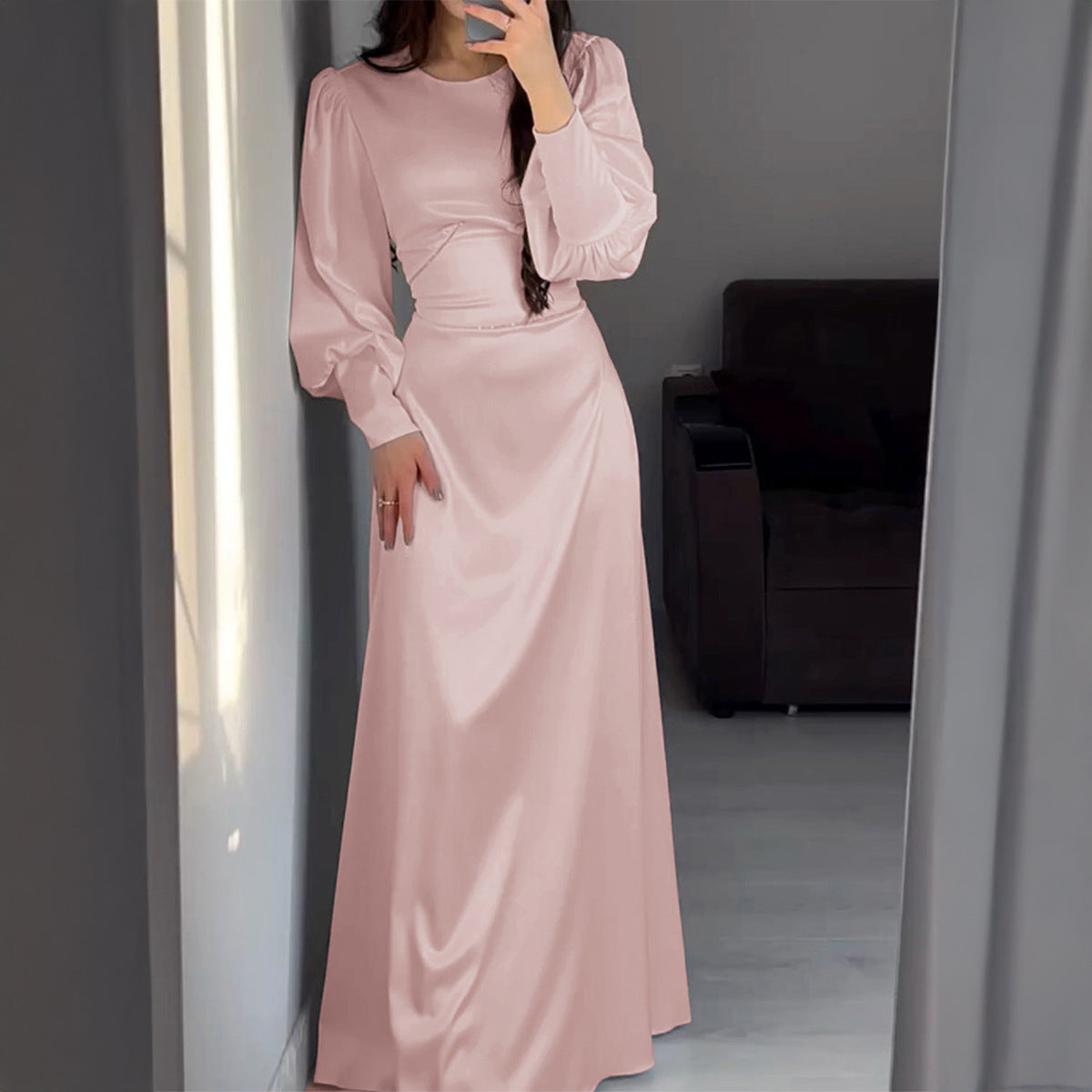 Women Clothing Autumn Elegant High End Long Sleeve Dress