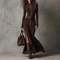 Fall Elegant Graceful Zipper Collared Jumpsuit