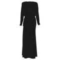 Autumn Winter Sexy Slim Fit Irregular Asymmetric Mesh Maxi Dress Solid Color Dress for Women