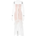 Summer Tube Top Sleeveless Backless Dress Sexy Slim Mid Length Dress