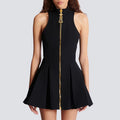 Sexy Graceful Vest Short Dress Autumn Niche Design Solid Color Dress Women