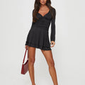 Dress Elegant Sexy Sexy Deep V Plunge Long Sleeve Dress