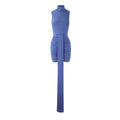 Women Clothing Trendy Turtleneck Sleeveless Slim Fit Pleated Ribbon Dress Source