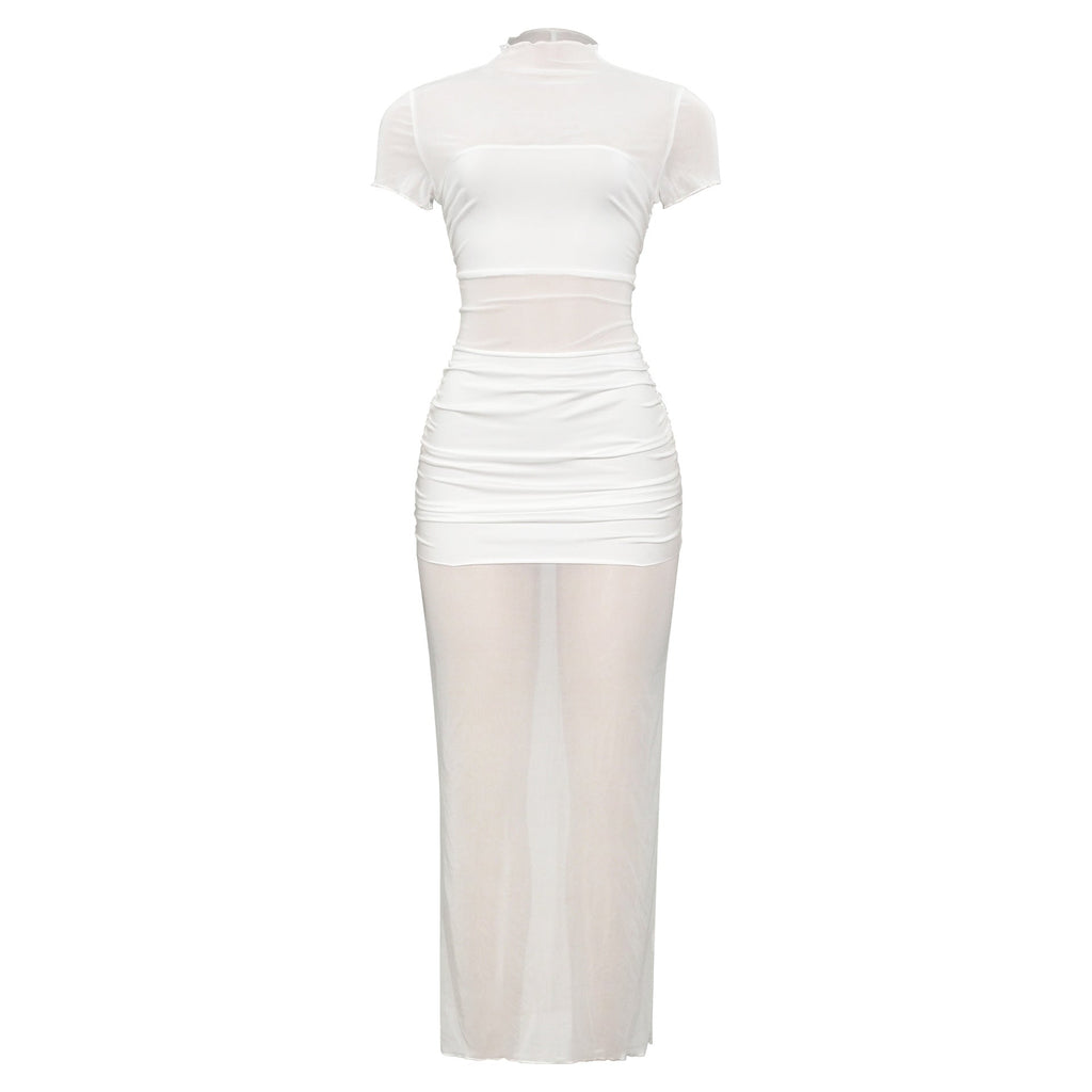 Summer Casual Trend Slim Fit Solid Color Street Dress
