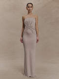Arrival Popular Gentle Tube Top Fishtail Waist Twisted Slim Women Long Evening Dress