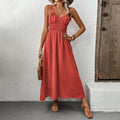 Summer Sleeveless Sling Casual Pleated Dress