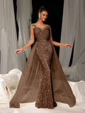 Ladies Dance Formal Dress Graceful Fashionable Elegant Long Lace Party Evening Dress