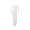 Women Clothing Sexy Spaghetti Straps Corset Slim Mesh Stitching Independent Sleeve Dress
