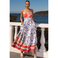 Goods Spring Summer Positioning Printing Large Swing Sweet Strap Dress