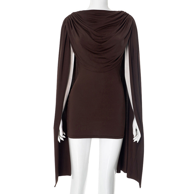 Women Clothing Slim Fit Swing Collar Design Sleeveless Sexy Dress
