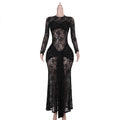 Fall Type Hip Sexy See through Slim Lace Dress Women