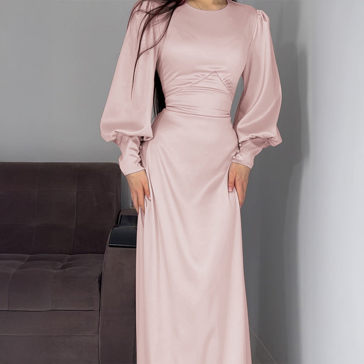 Women Clothing Autumn Elegant High End Long Sleeve Dress