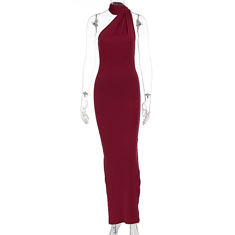 Elegant Women Clothing Ribbon Dress Fashionable Sexy Backless Slim Dress