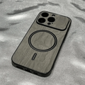 Luxury Wood Grain Magsafe Shockproof iPhone Case