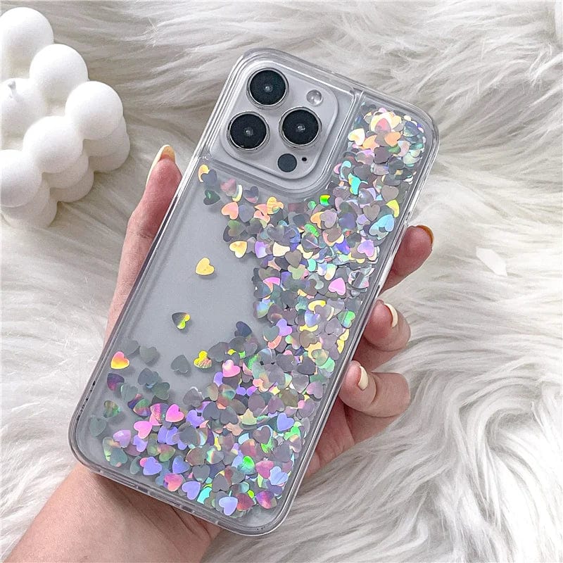 Heart Falling Rain iPhone Case
