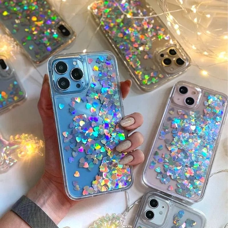 Heart Falling Rain iPhone Case
