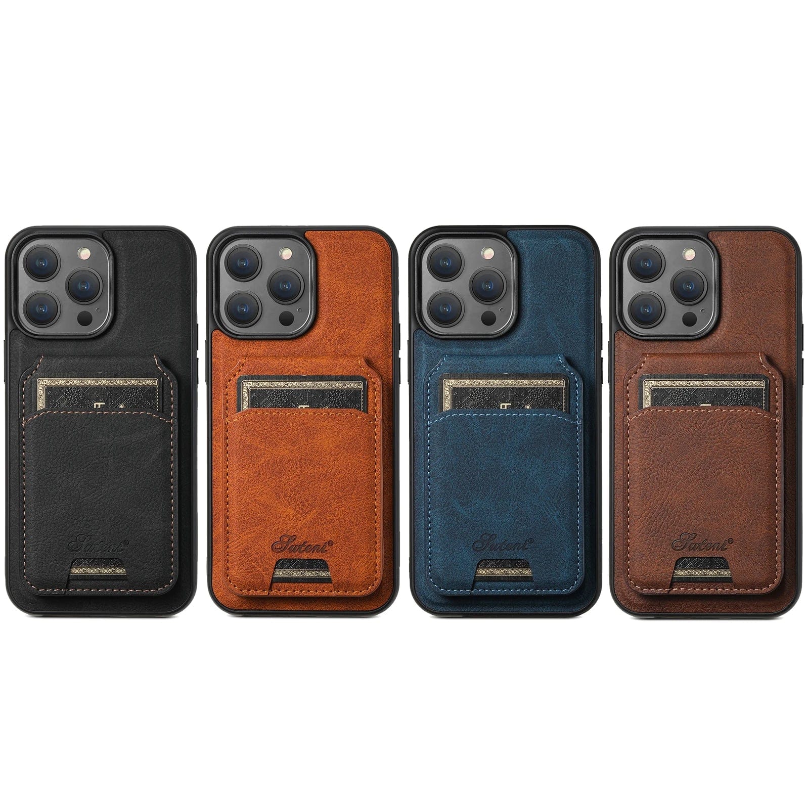 Leather Magnetic Wallet iPhone Case