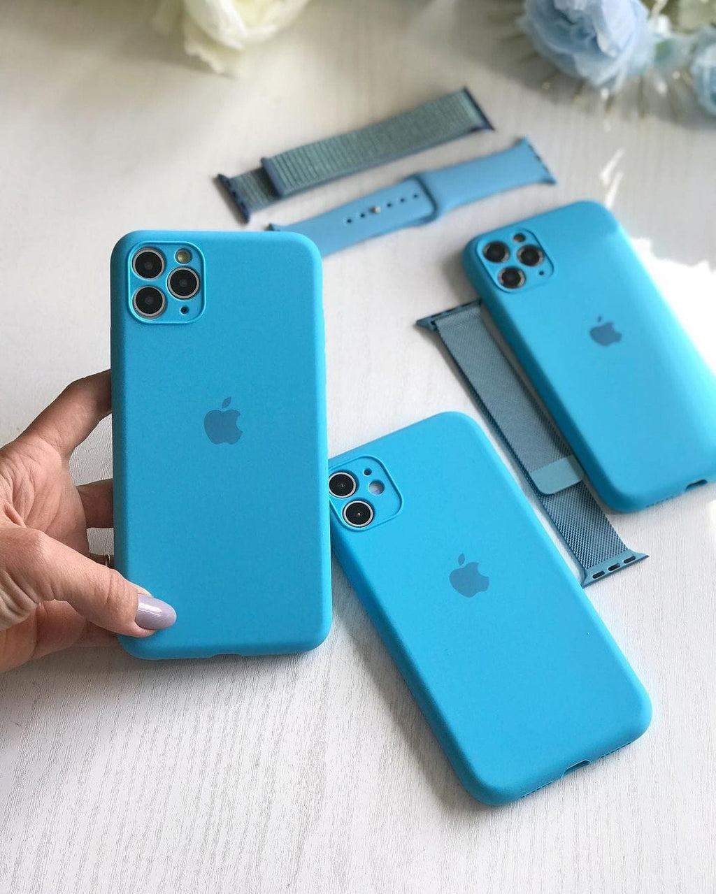 iPhone Camera Protection Silicone Case (Surf Blue)