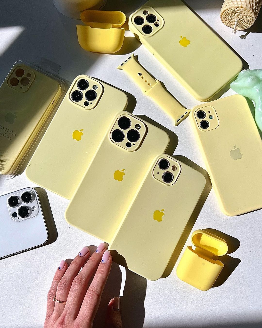 iPhone Camera Protection Silicone Case (Creamy Yellow)
