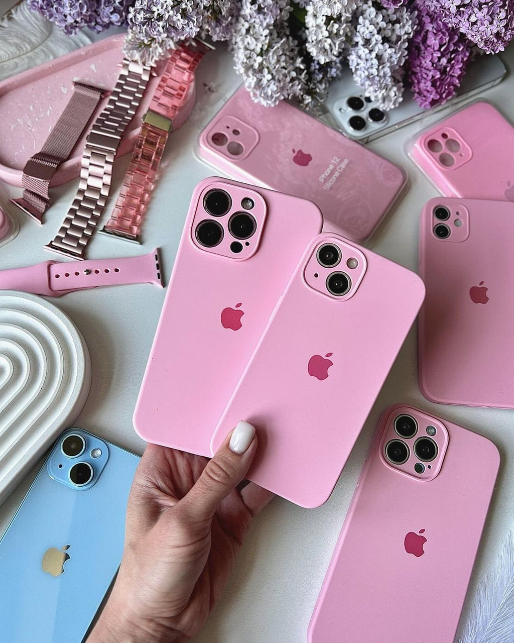 iPhone Camera Protection Silicone Case (Candy Pink)