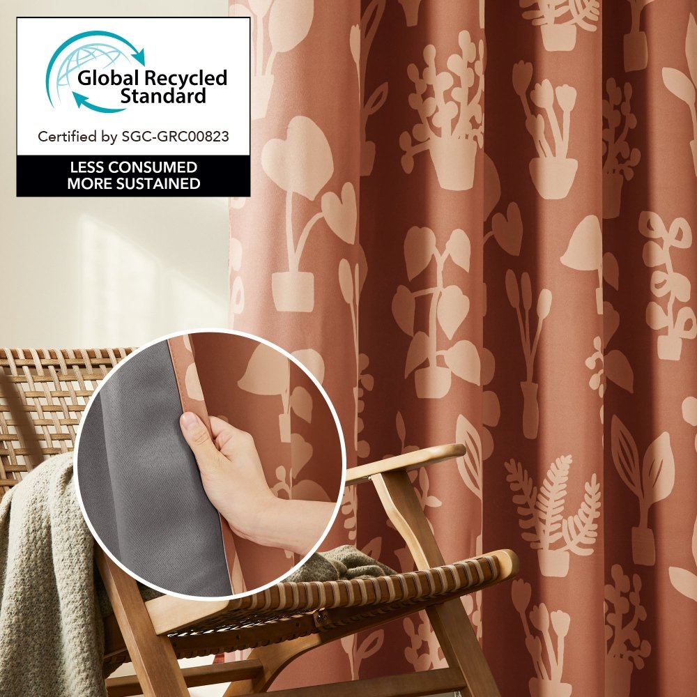 Bohome Foliage Blackout Curtains
