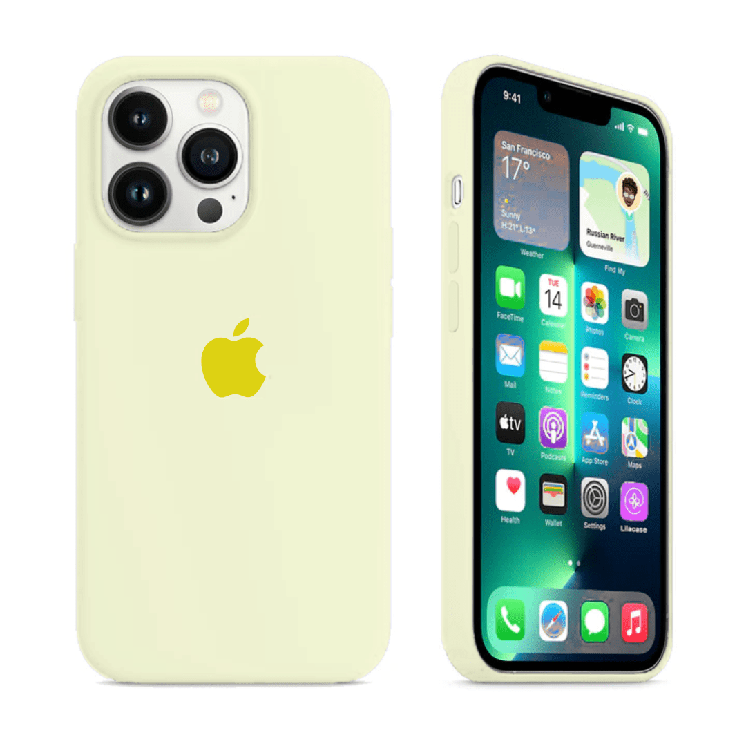 iPhone Silicone Case (Creamy Yellow)
