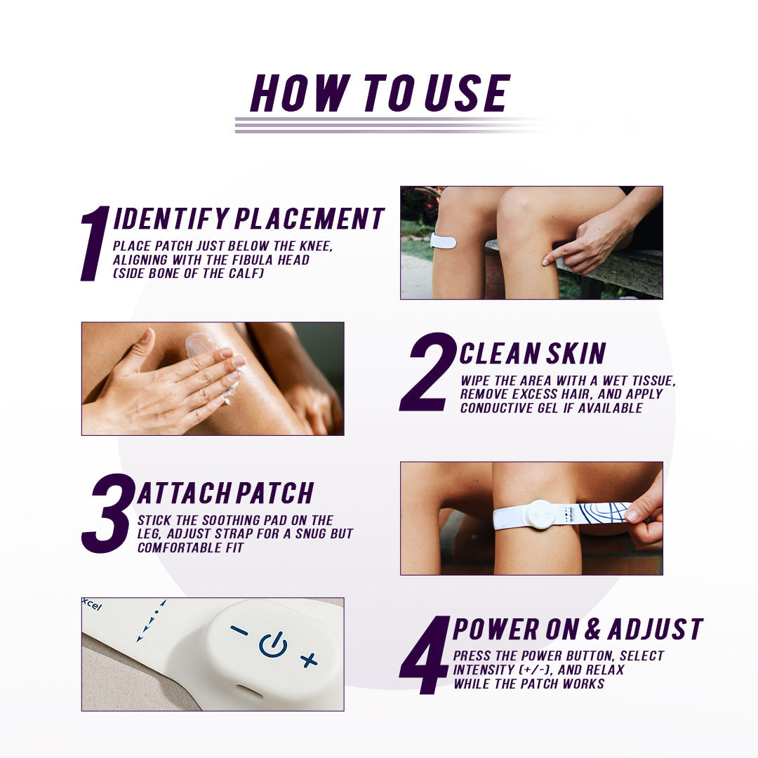 Muscle Recovery & Circulation Stimulator — Leg Pulse Therapy Patch