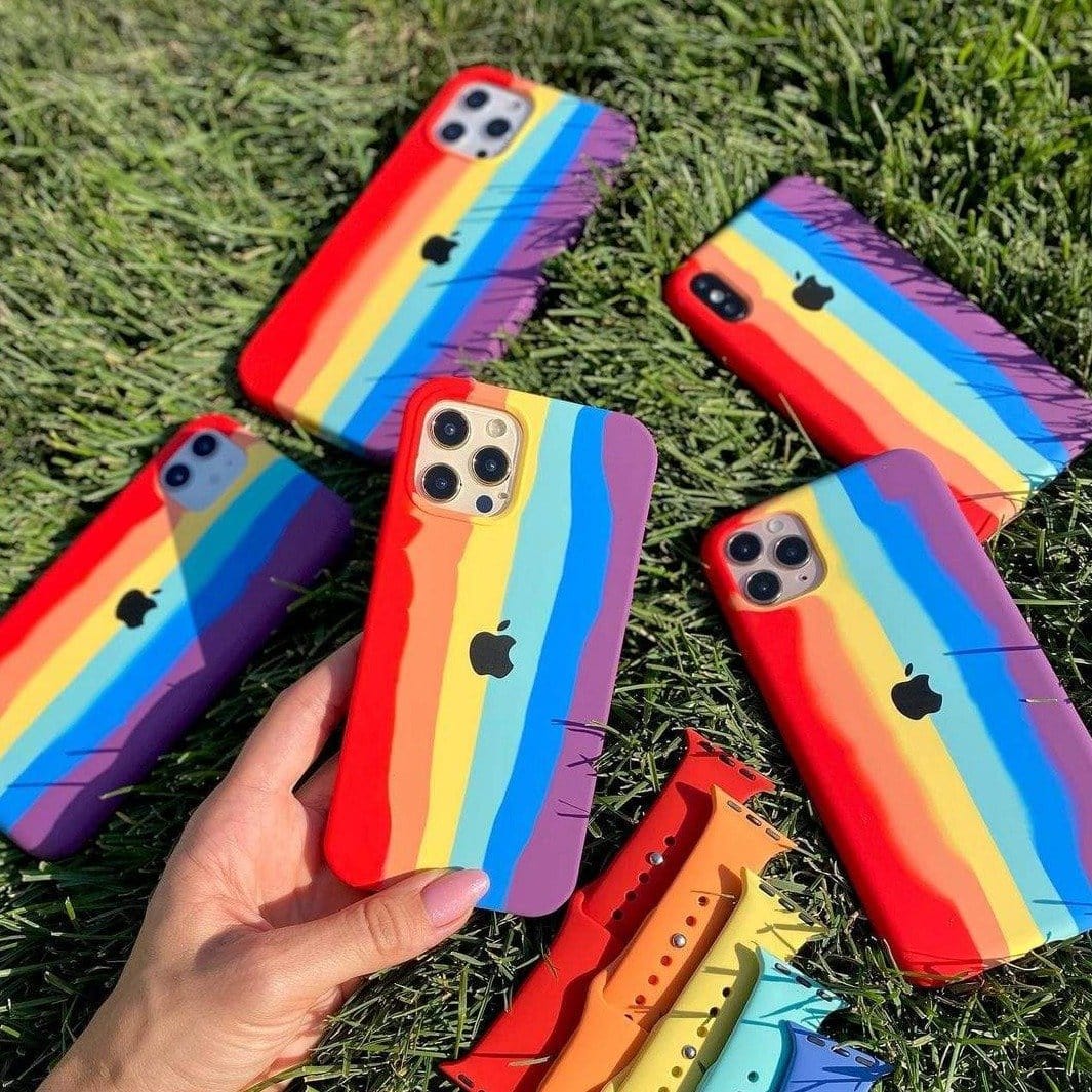 iPhone Silicone Case (Rainbow)
