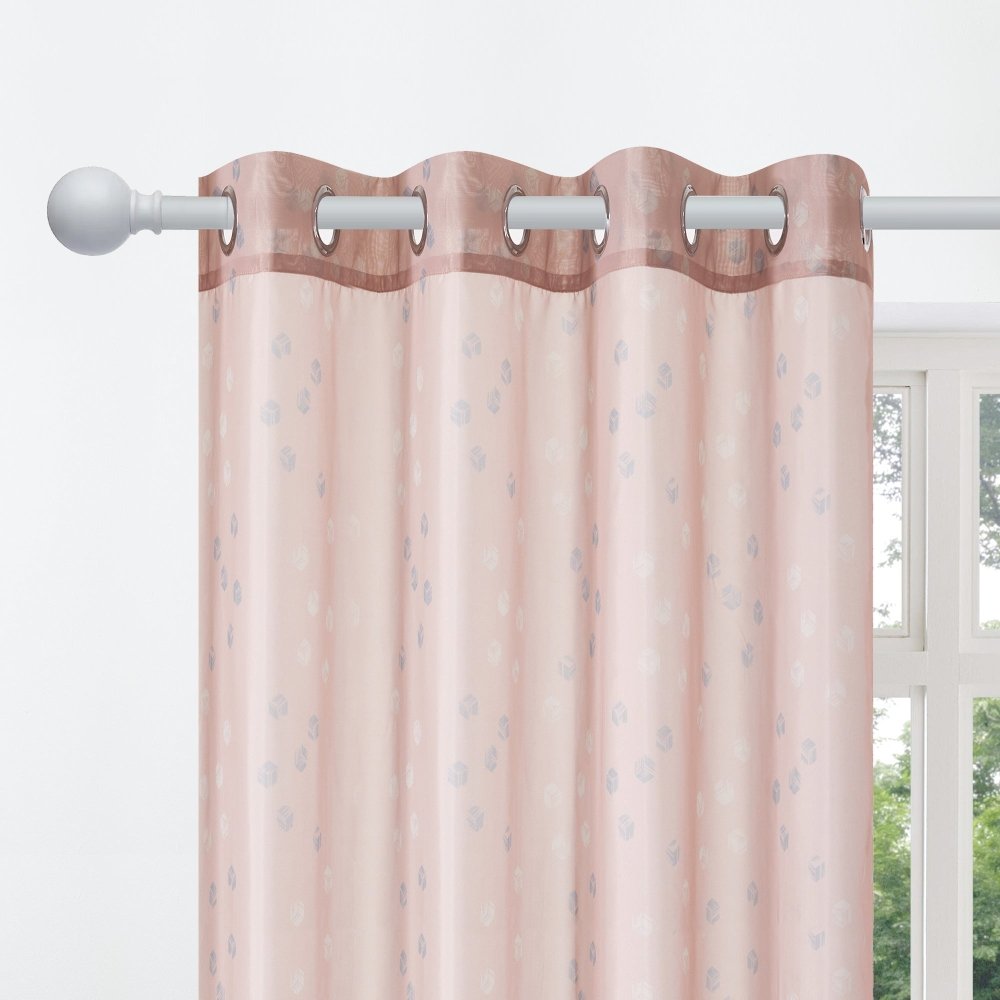 Modern Cubic Play Sheer Curtains