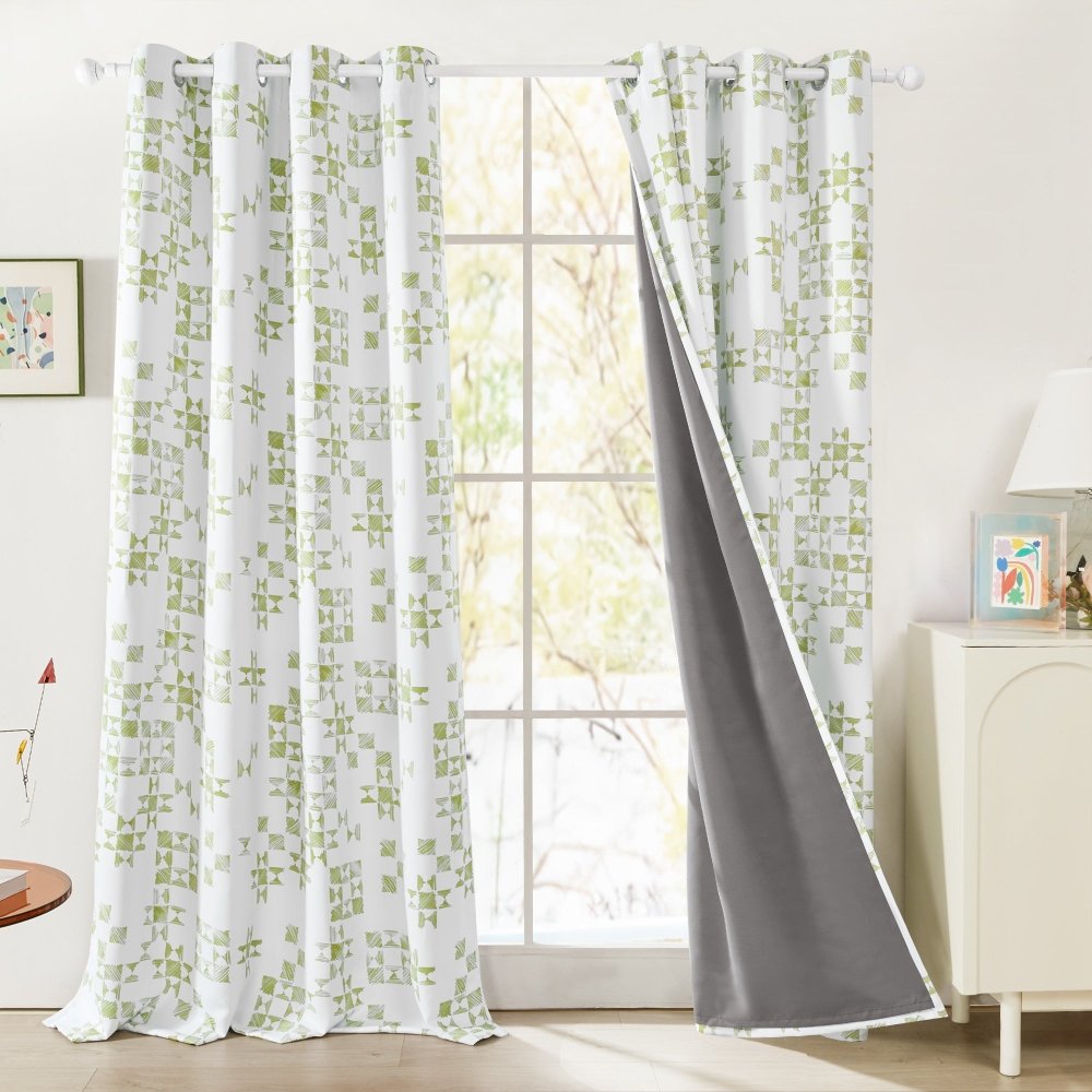 Modern Patchwork Blackout Curtains