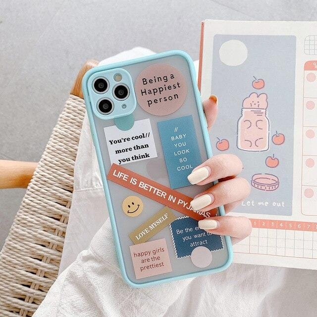 Cute Label Words iPhone Case