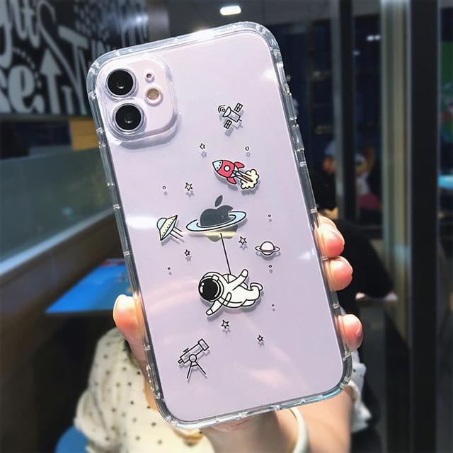 Cute Cartoon Astronaut Planet iPhone Case