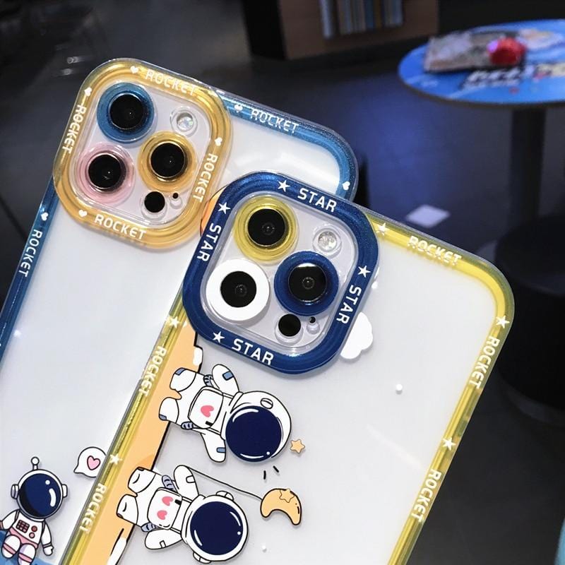 Shockproof Cartoon Astronaut iPhone Case