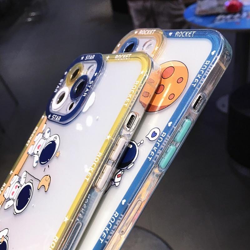 Shockproof Cartoon Astronaut iPhone Case