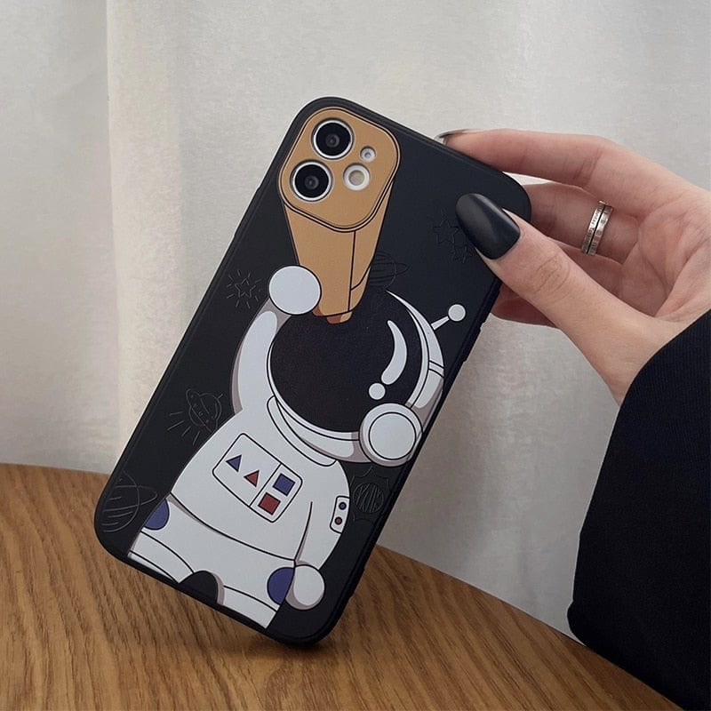 Cartoon Astronaut Planet iPhone Case